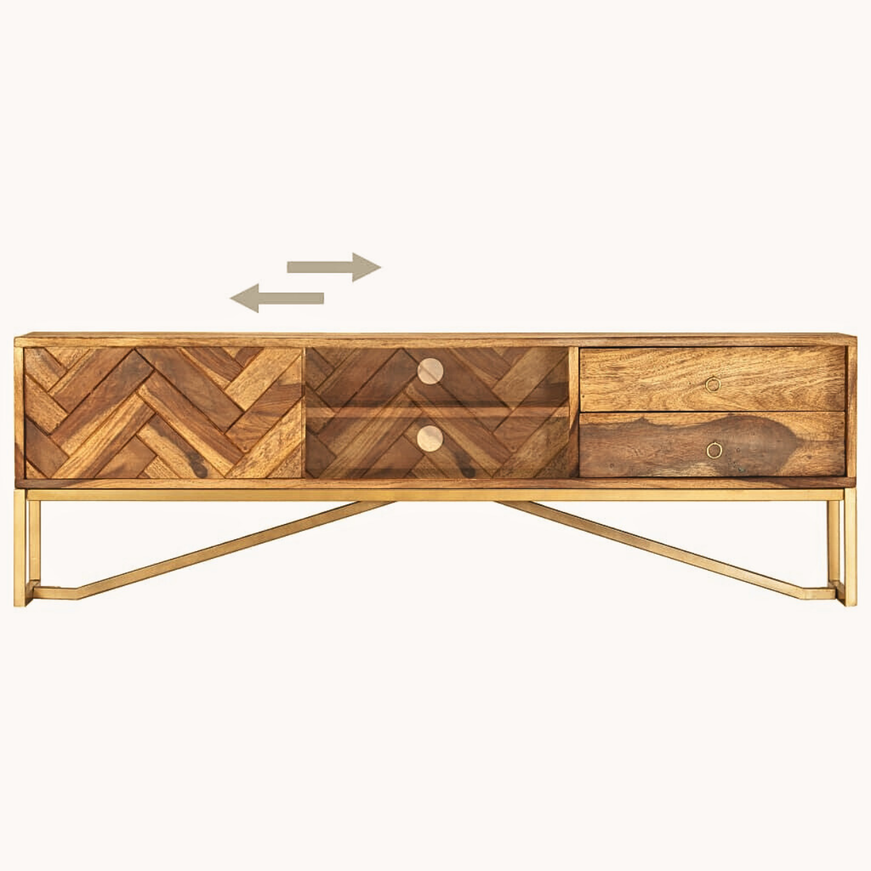 Ξύλινο Έπιπλο Τηλεόρασης 140 x 30 x 45 εκ. - Image 3