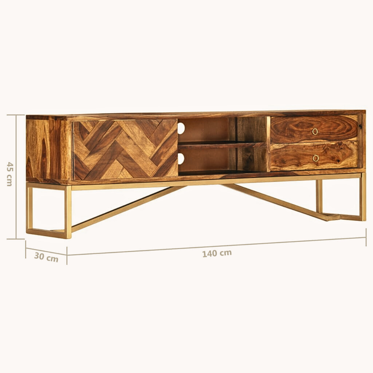 Ξύλινο Έπιπλο Τηλεόρασης 140 x 30 x 45 εκ. - Image 11