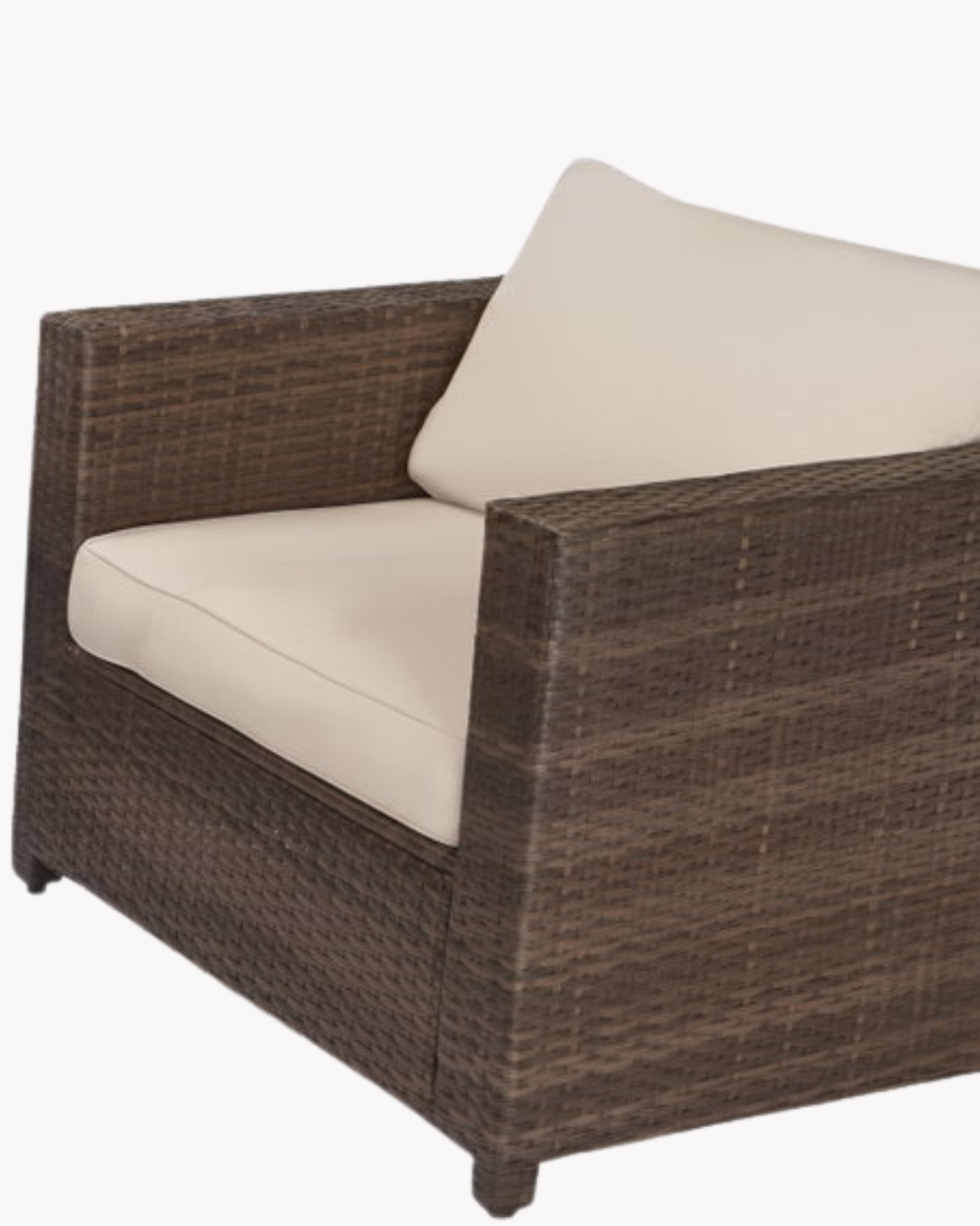 Modern Σετ Σαλονιού Κήπου με Τριθέσιο Καναπέ 225x76x66 εκ. Καφέ - Image 5