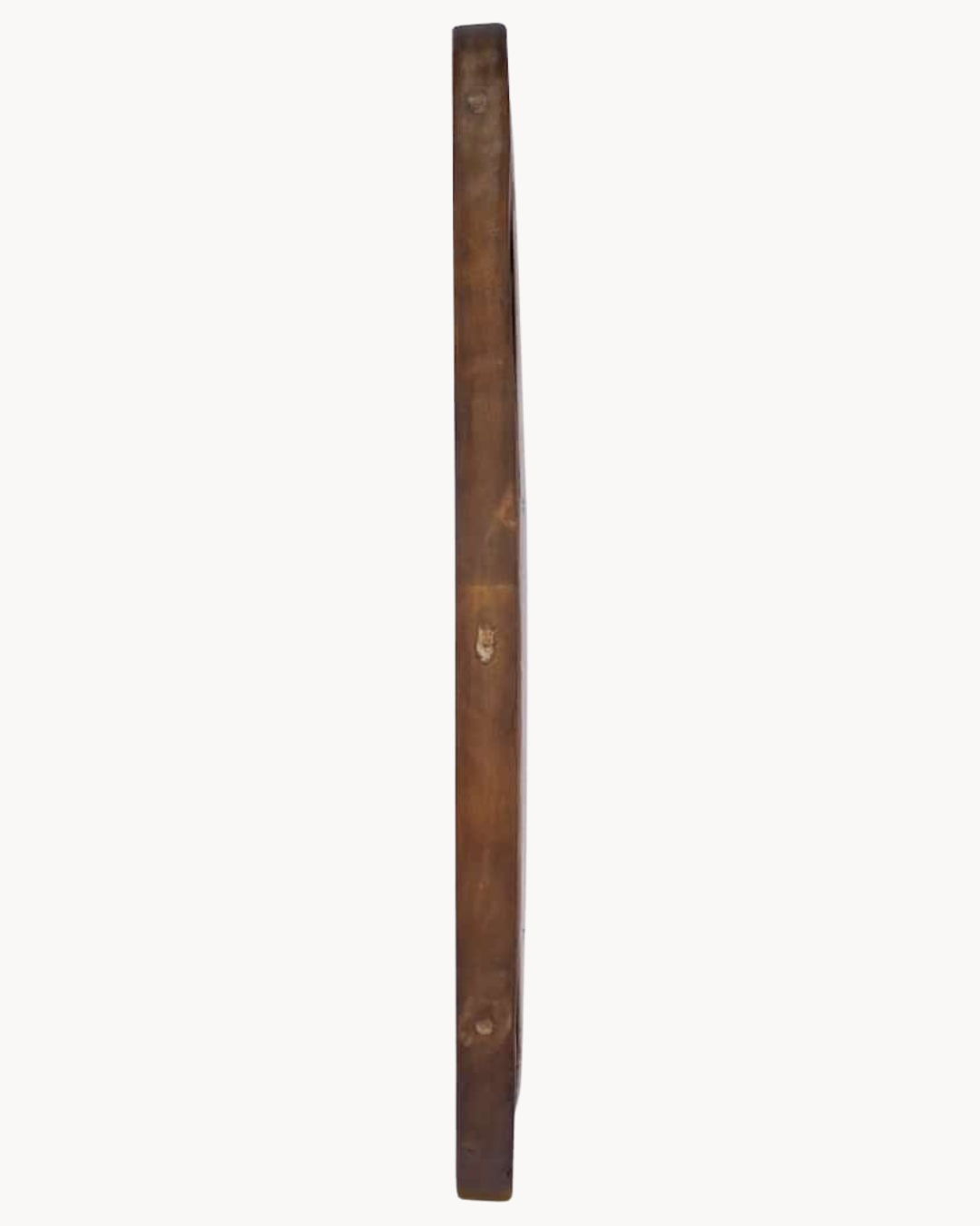 Rustic Στρογγυλός Καθρέφτης από Μασίφ Ξύλο Teak Φ60 εκ. Φυσικό - Image 4
