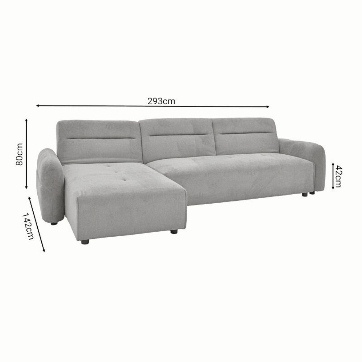 Minimal Kαναπές αναστρέψιμος γωνιακός 293x142x80εκ μπεζ - Image 7