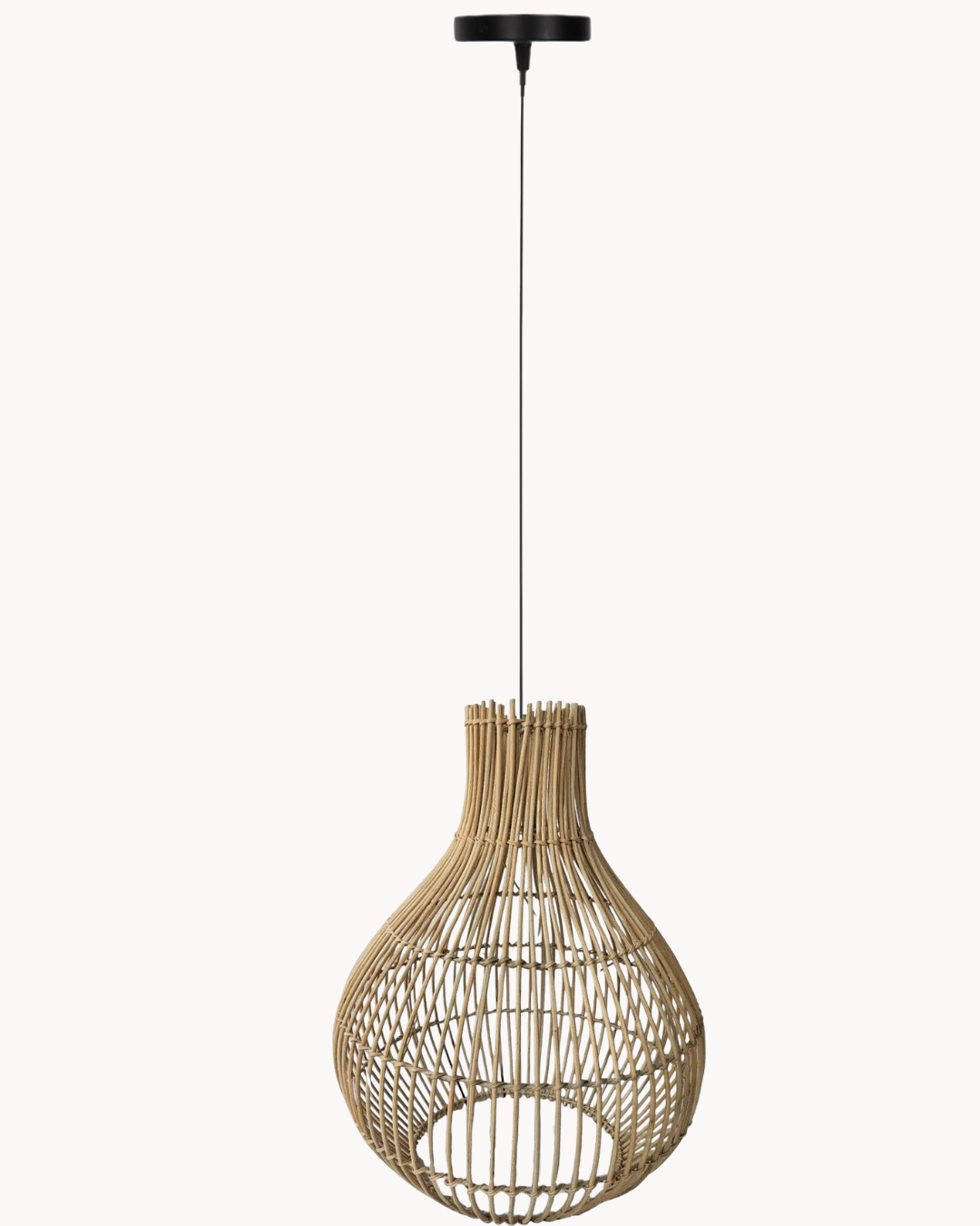 Rattan Minimal Φωτιστικό Οροφής 38x38x48 εκ. Φυσικό - Image 3
