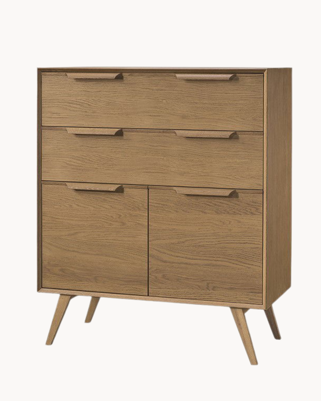 Ψηλός μπουφές δρυός με vintage λεπτομέρειες 110x50x125 cm - Image 4