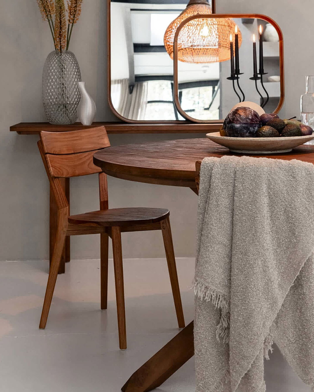 Ξύλινη Καρέκλα Τραπεζαρίας από Μασίφ Sheesham 40x40x82 cm - Image 2