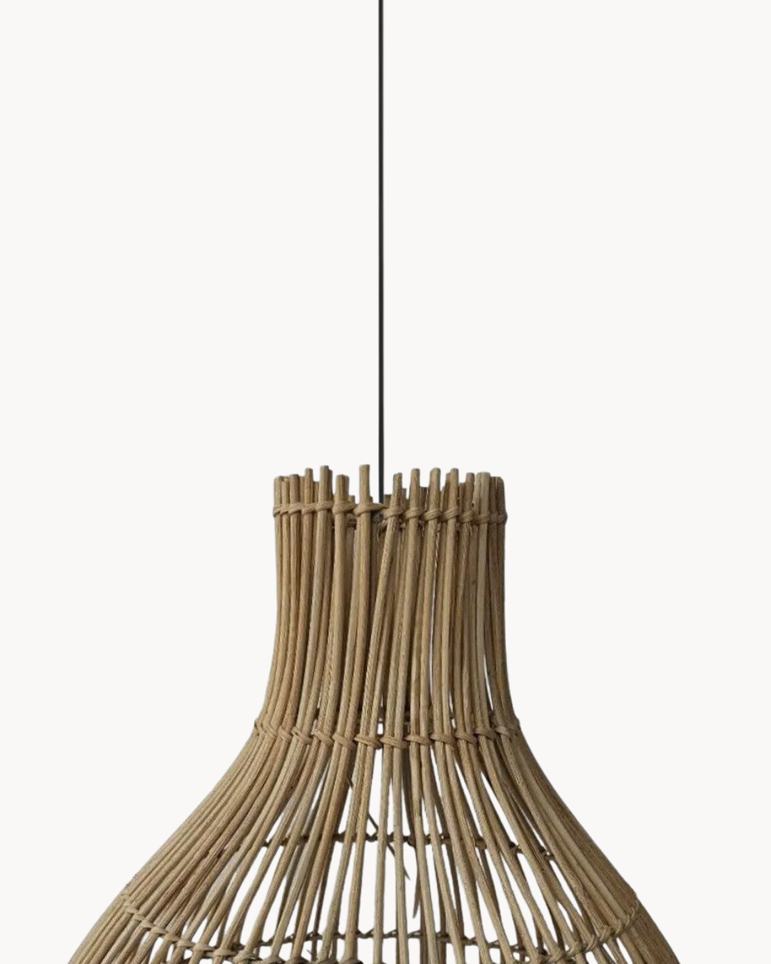 Rattan Minimal Φωτιστικό Οροφής 38x38x48 εκ. Φυσικό - Image 5