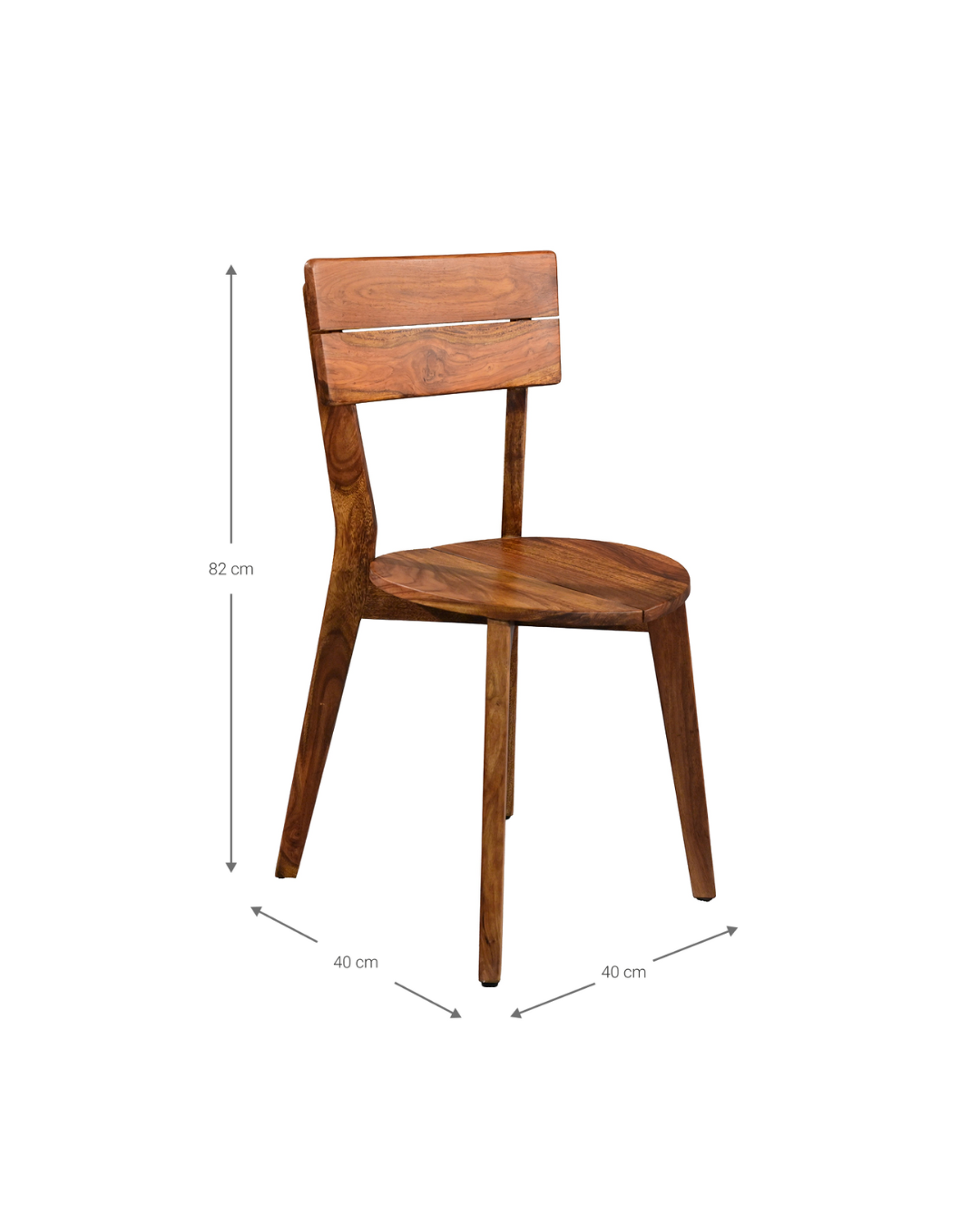 Ξύλινη Καρέκλα Τραπεζαρίας από Μασίφ Sheesham 40x40x82 cm - Image 4