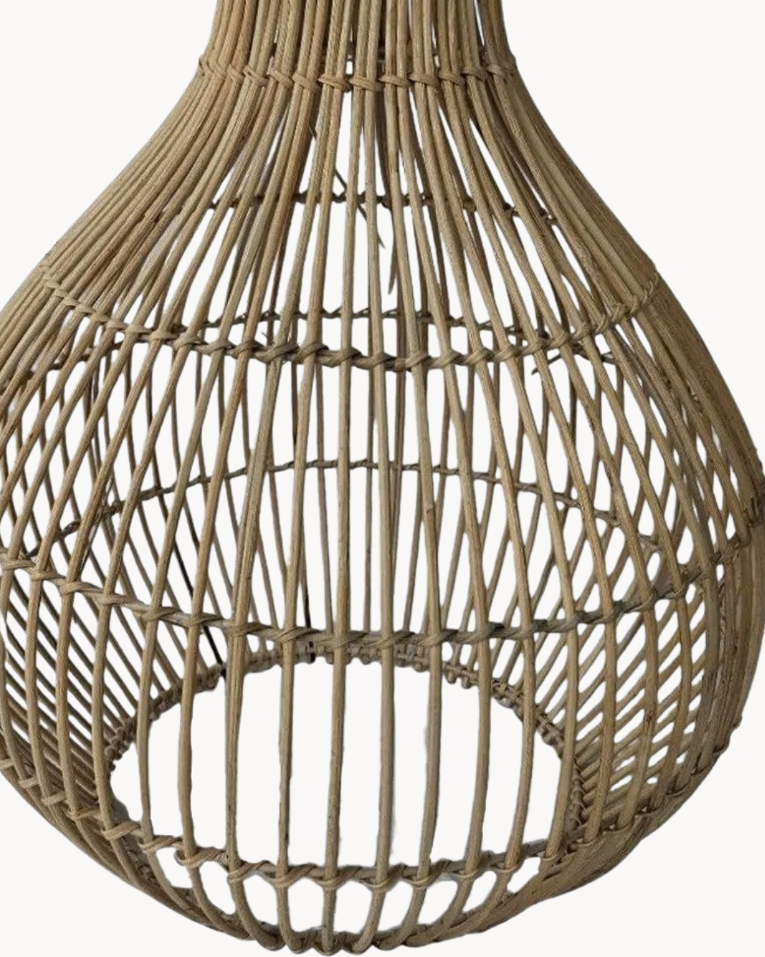 Rattan Minimal Φωτιστικό Οροφής 38x38x48 εκ. Φυσικό - Image 4