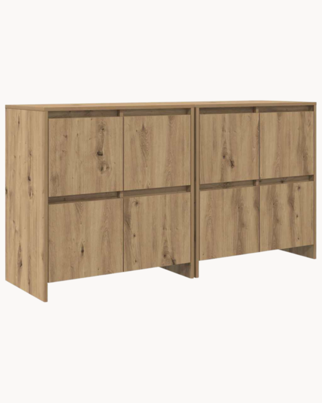 Minimal Σετ 2 Βοηθητικών Ντουλαπιών σε Artisan Δρυς 70 εκ