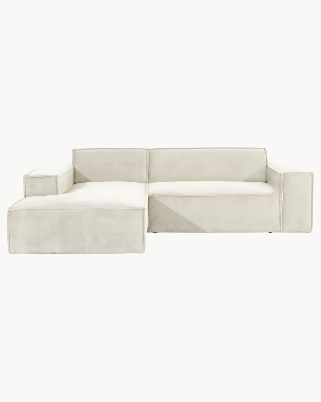 Minimal Γωνιακός Καναπές Μοντέρνου Σχεδιασμού 250x188x55 cm Εκρού