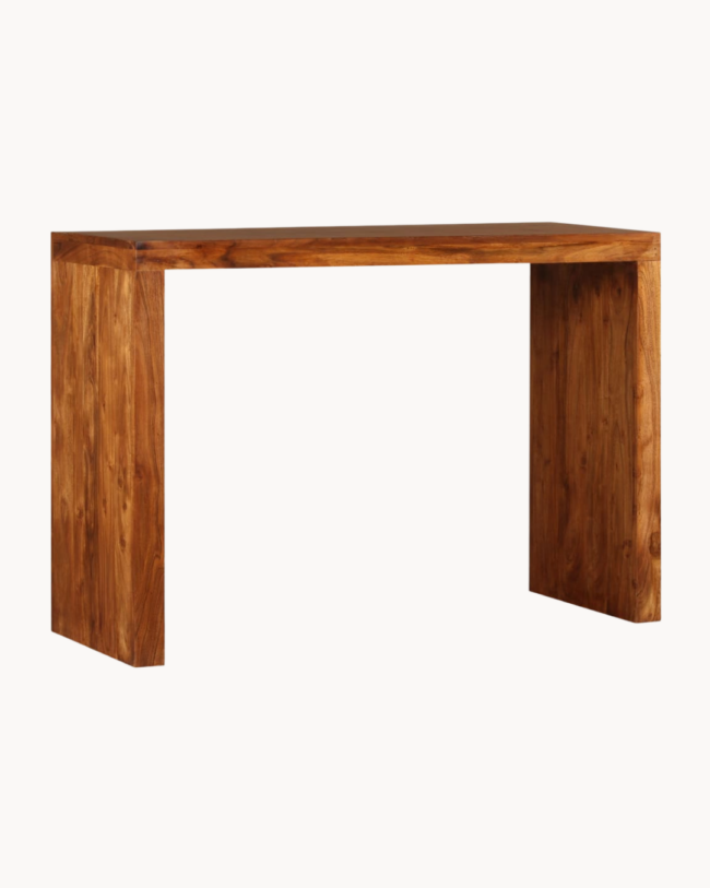 Minimal Κονσόλα από Μασίφ Ξύλο Ακακίας Μελί 110 cm