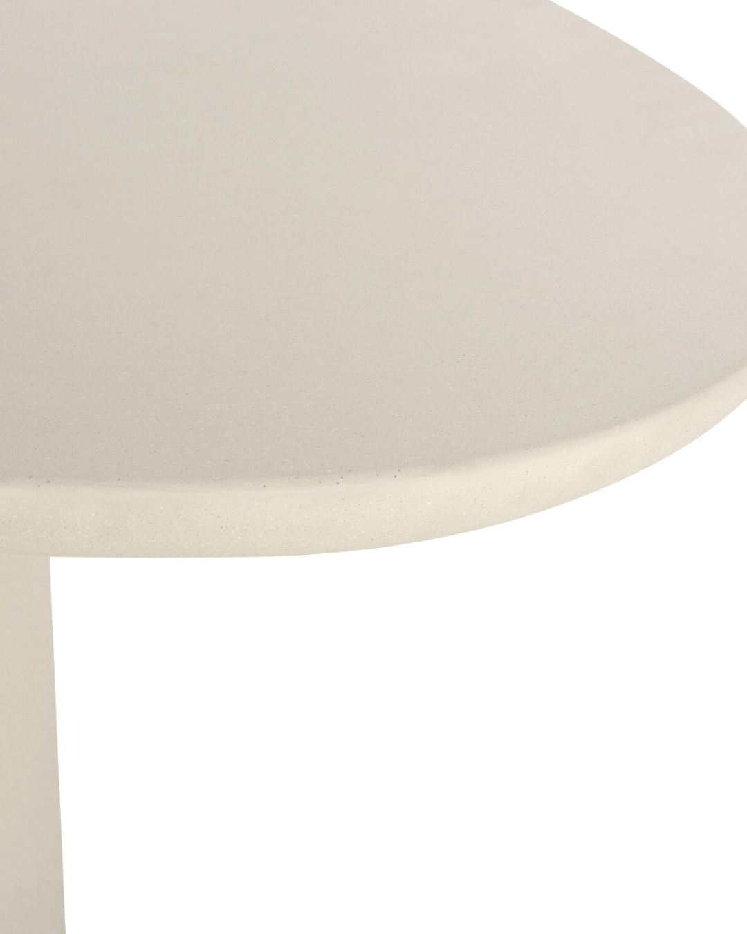 Τραπέζι Σαλονιού Japandi Οβάλ από Fiber Cement 130x70x40 cm Μπεζ - Image 3