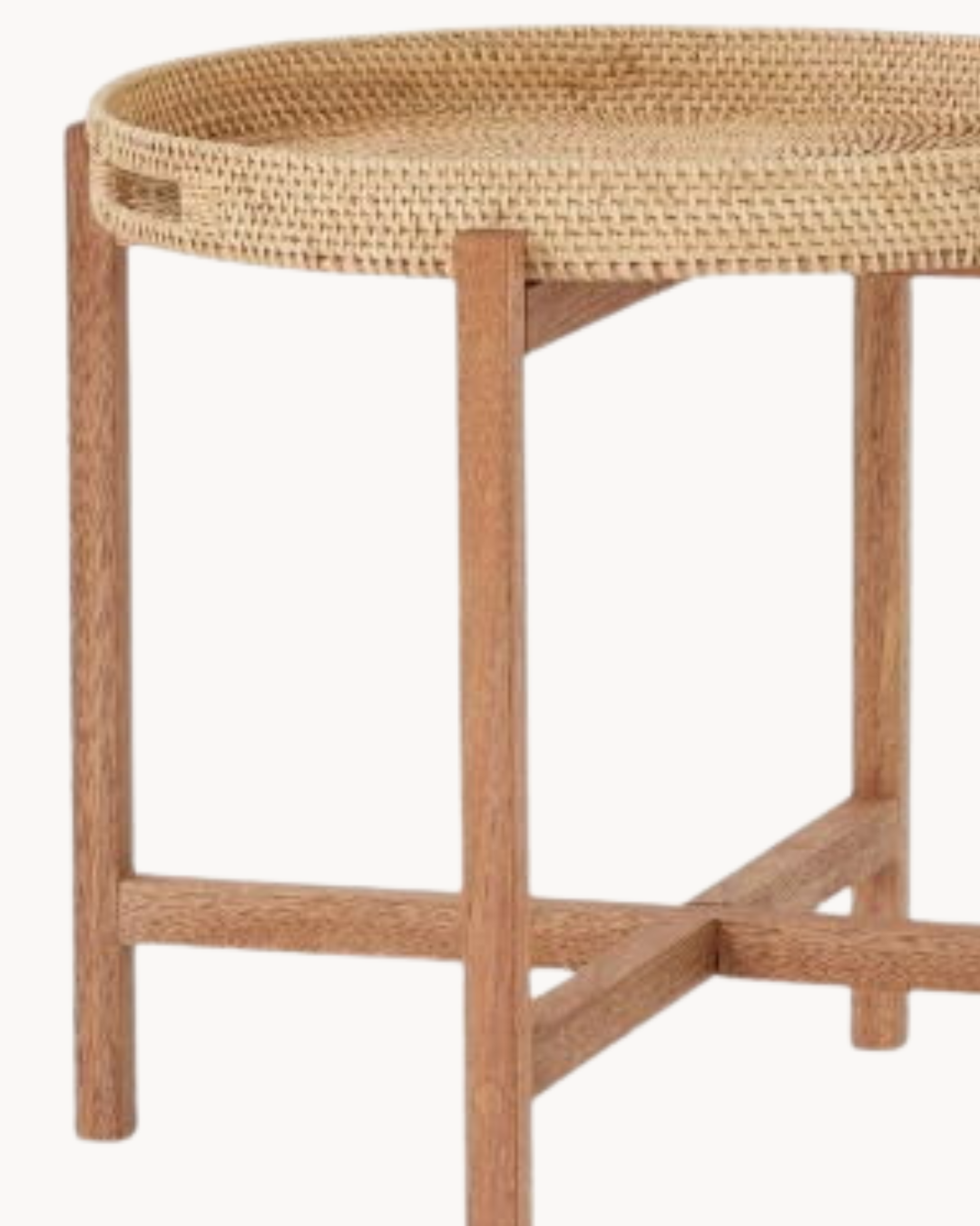 Βοηθητικό Τραπεζάκι σε Bohemian Natural Στυλ με Rattan 55 cm - Image 4