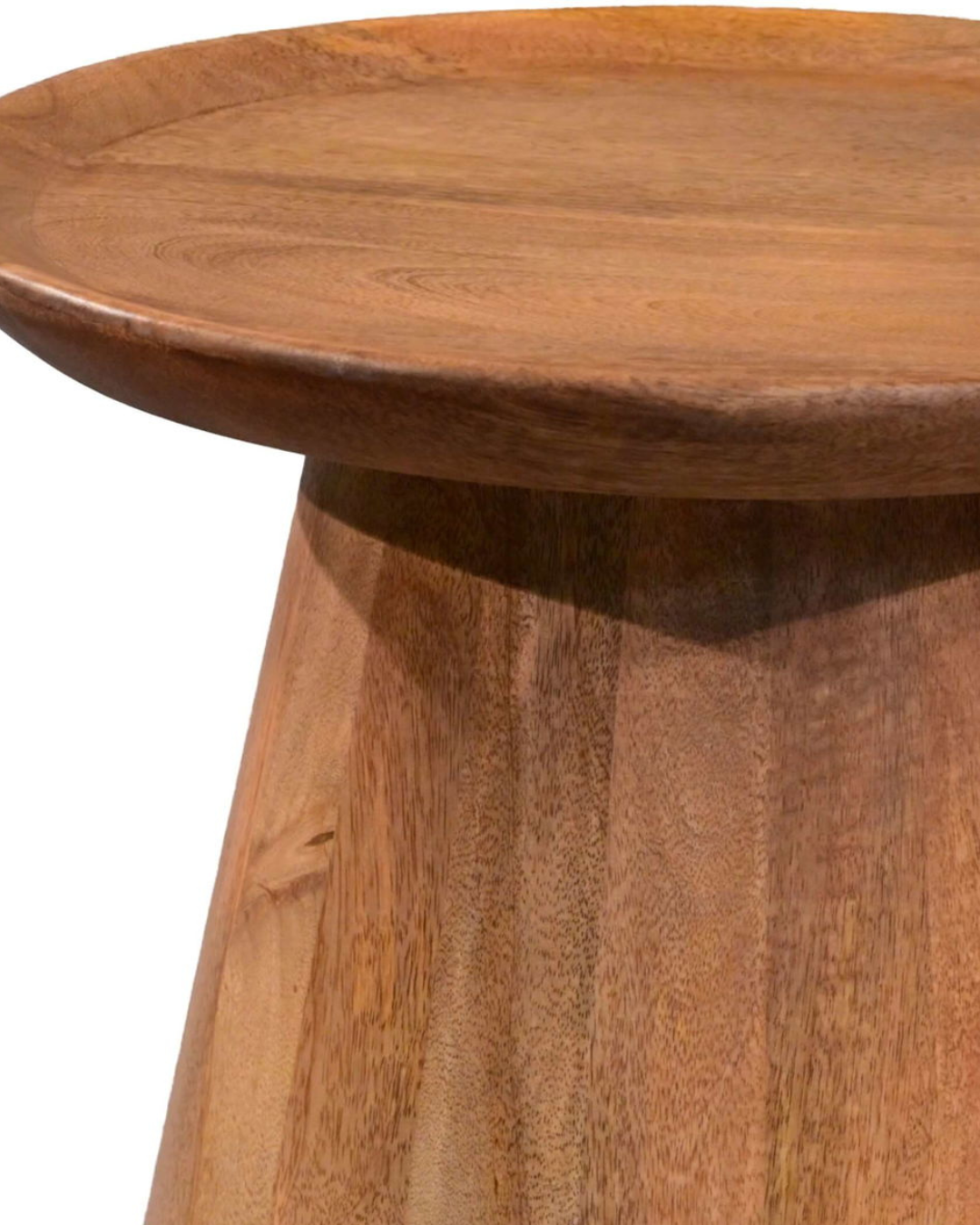 Modern Rustic Βοηθητικό Τραπεζάκι από Μασίφ Ξύλο Mango 45cm - Image 4