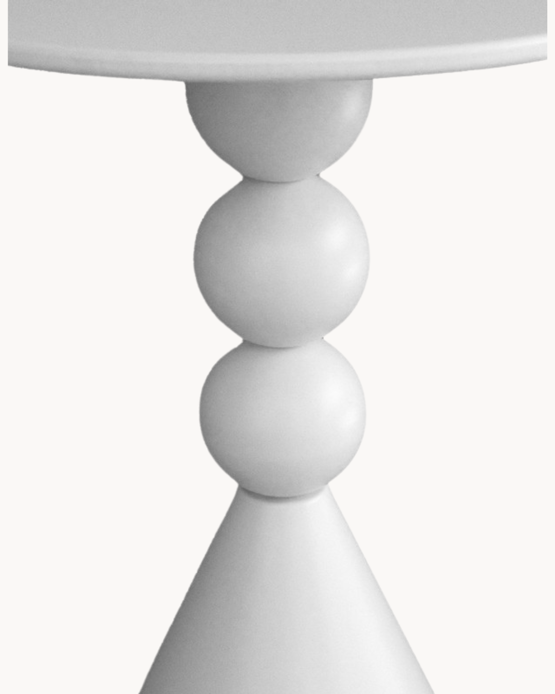 Modern Sculptural Βοηθητικό Τραπεζάκι 39 cm Λευκό - Image 3