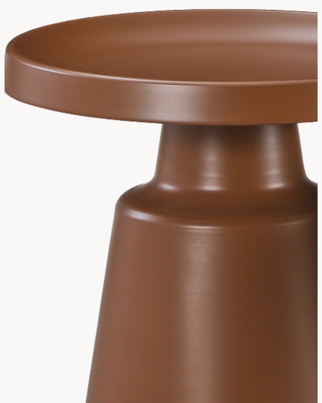 Modern Contemporary Βοηθητικό Τραπεζάκι από Μέταλλο 50 cm Καφέ - Image 3