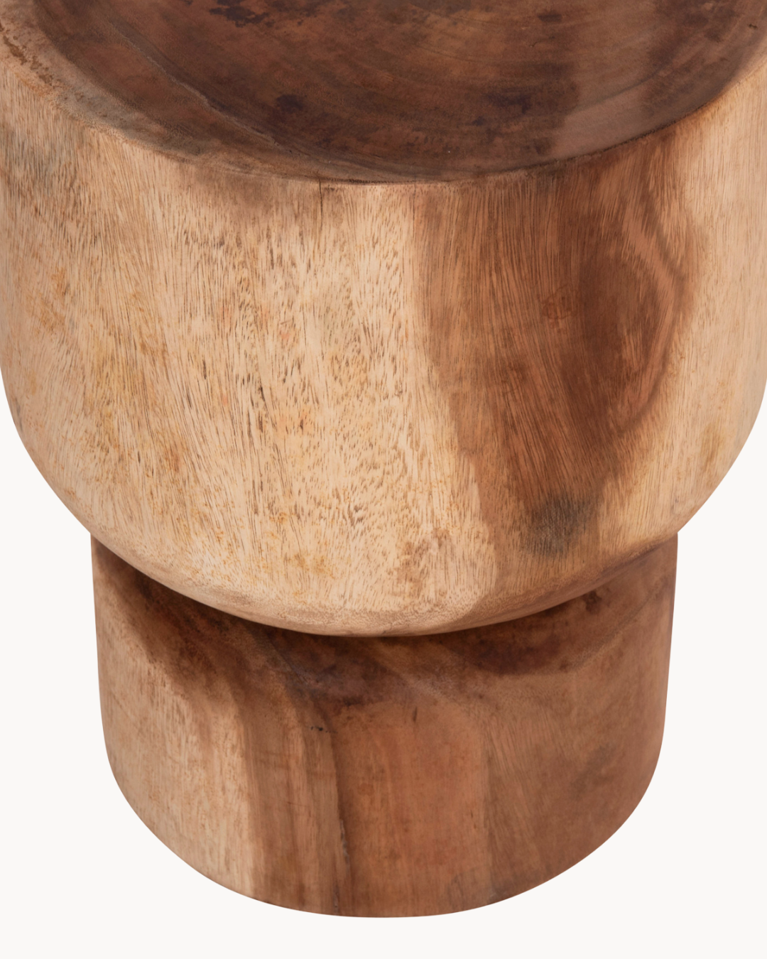 Rustic Organic Σκαμπό από Μασίφ Ξύλο Suar 35 cm - Image 4