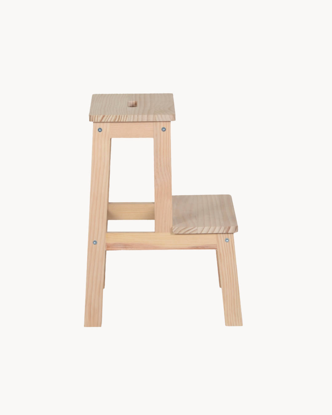 Scandinavian Σκάλα Minimal Ξύλινο Σκαμπό Δύο Σκαλοπατιών 36 cm - Image 3