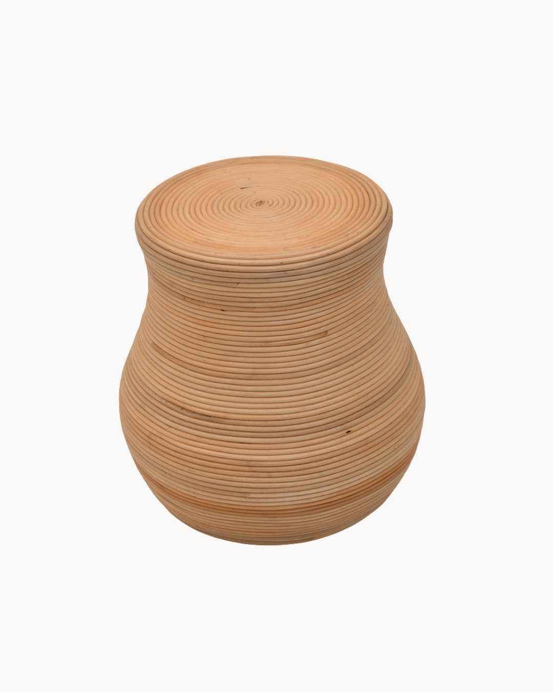 Boho Organic Στρογγυλό Σκαμπό από Φυσικό Rattan 45 cm - Image 3