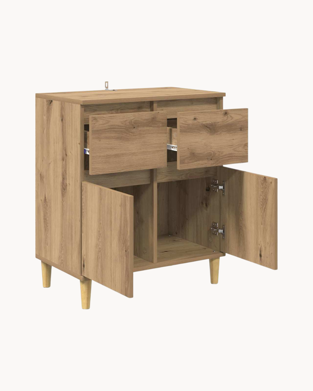 Modern Rustic Ντουλάπι Αποθήκευσης σε Artisan Δρυς 60 cm - Image 3