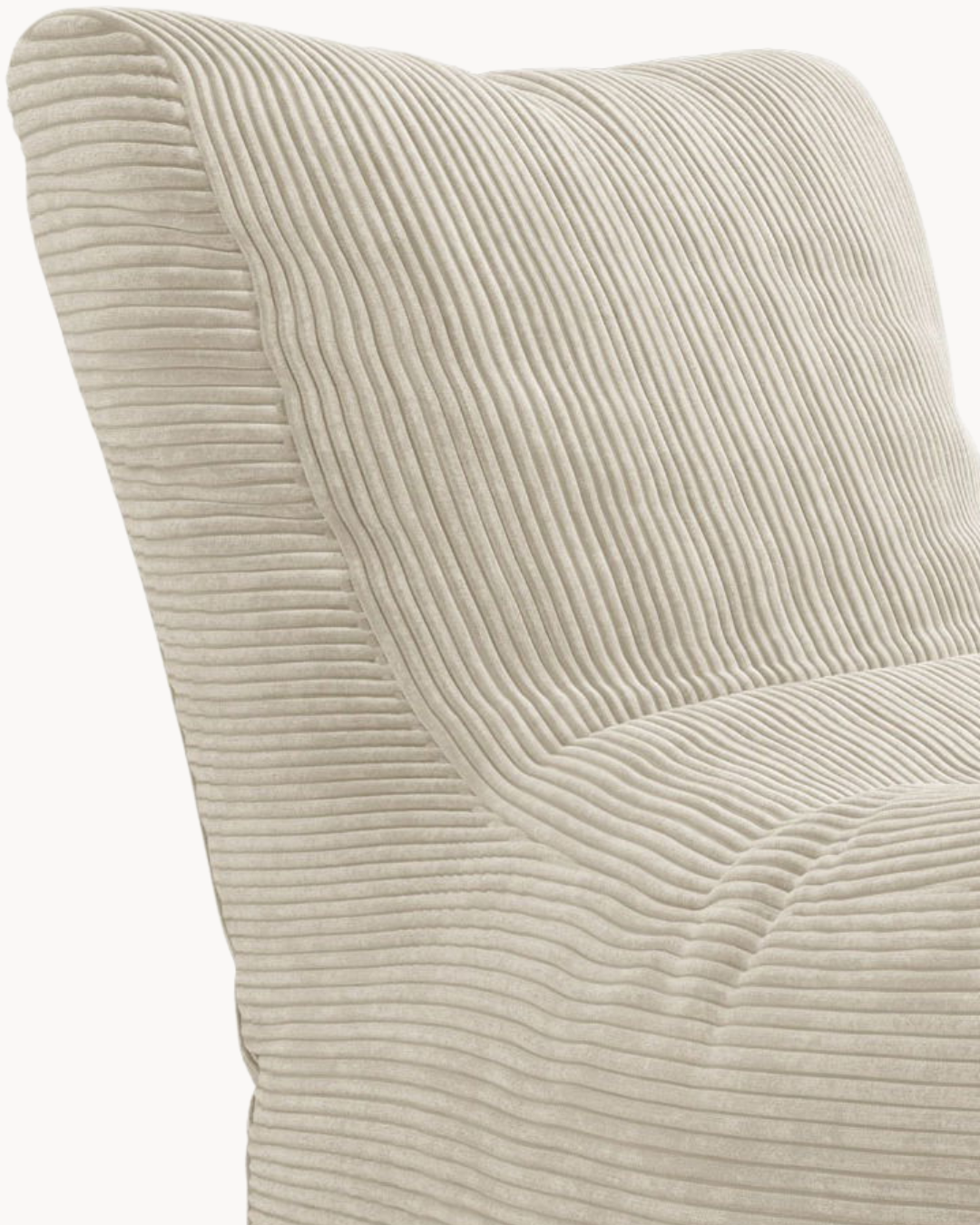 Scandinavian Style Πολυθρόνα Πουφ Rest Κοτλέ Εκρού 80 cm - Image 4