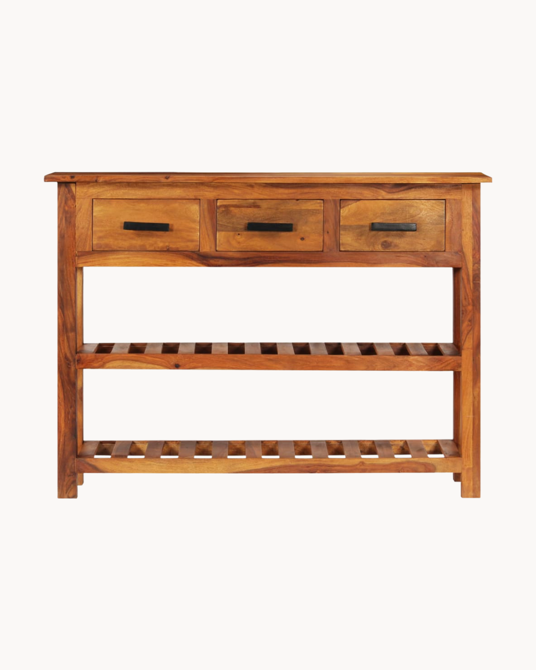 Rustic Boho Style Ντουλάπι Αποθήκευσης από Μασίφ Ξύλο 110 cm - Image 3
