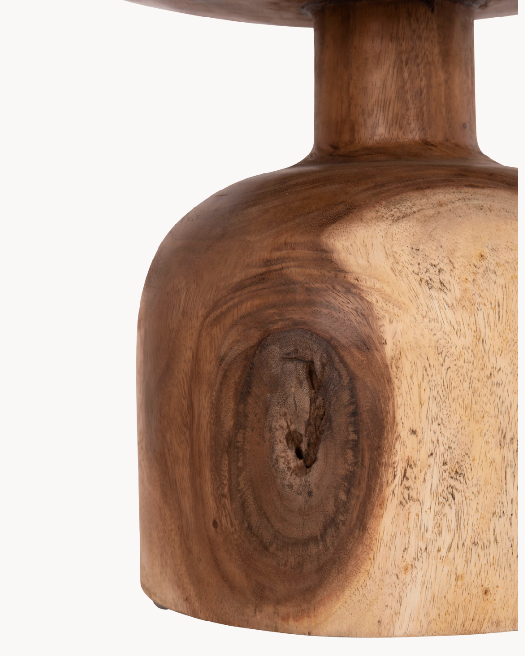 Rustic Organic Βοηθητικό Τραπεζάκι από Μασίφ Ξύλο Suar 40 cm - Image 4