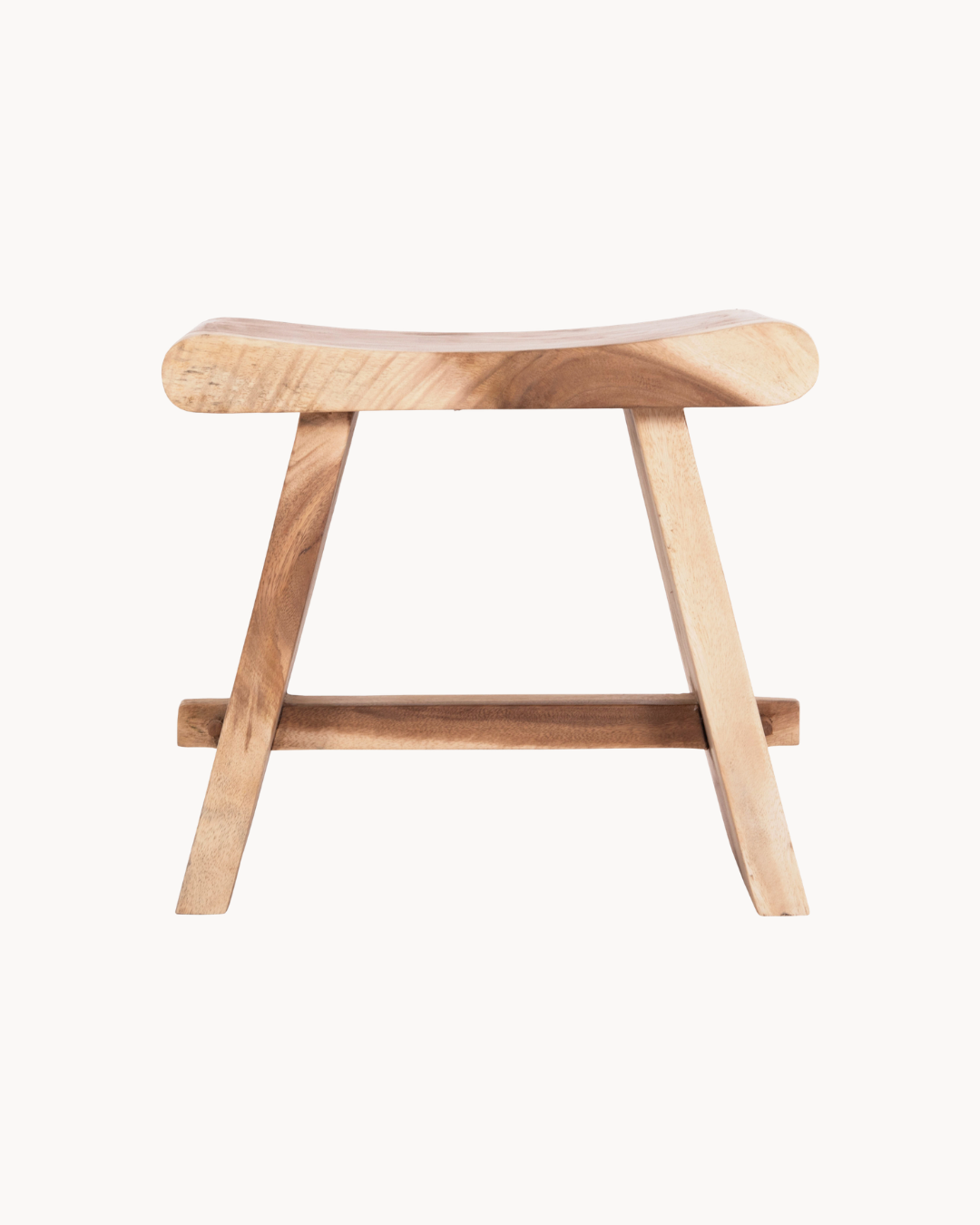 Rustic Organic Ξύλινο Σκαμπό από Μασίφ Ξύλο Suar 50 cm - Image 4