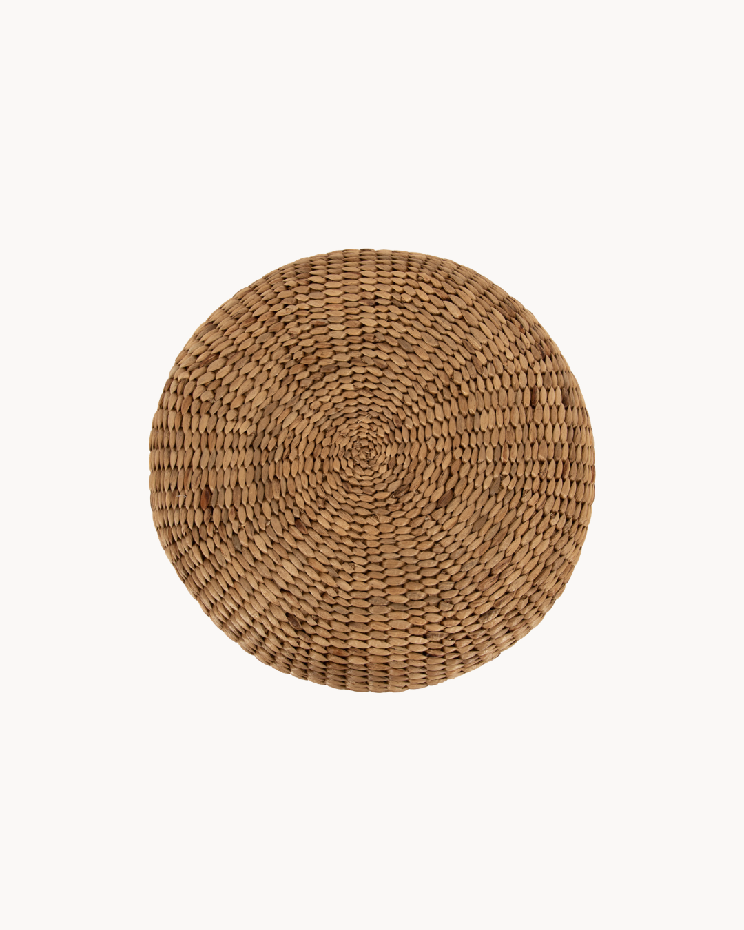 Boho Natural Στρογγυλό Σκαμπό-Πουφ από Υδροϋάκινθο Φ62 cm - Image 4
