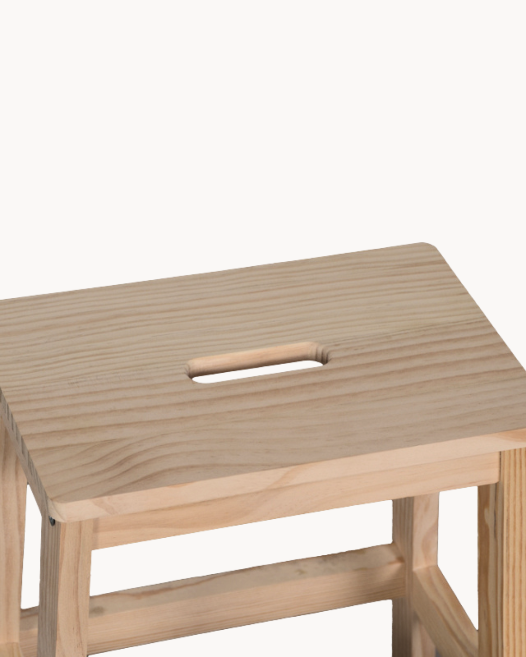 Scandinavian Σκάλα Minimal Ξύλινο Σκαμπό Δύο Σκαλοπατιών 36 cm - Image 4