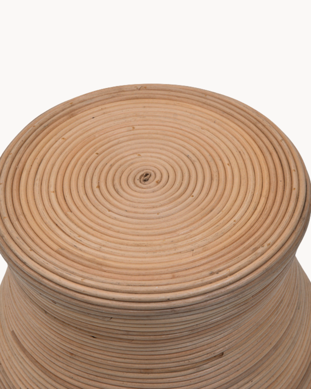 Boho Organic Στρογγυλό Σκαμπό από Φυσικό Rattan 45 cm - Image 4