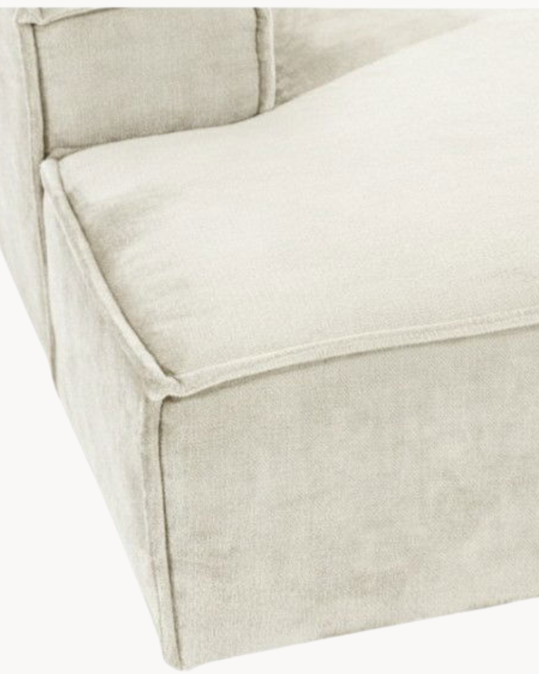 Minimal Γωνιακός Καναπές Μοντέρνου Σχεδιασμού 250x188x55 cm Εκρού - Image 4