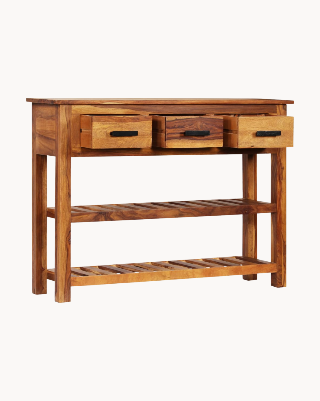 Rustic Boho Style Ντουλάπι Αποθήκευσης από Μασίφ Ξύλο 110 cm - Image 4