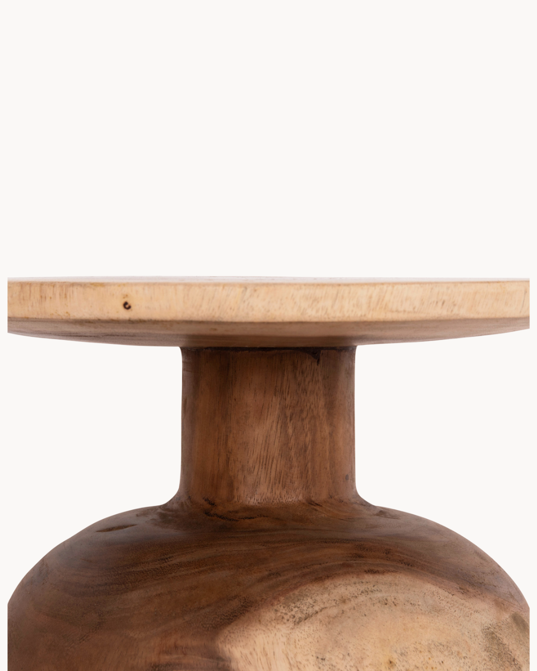Rustic Organic Βοηθητικό Τραπεζάκι από Μασίφ Ξύλο Suar 40 cm - Image 5