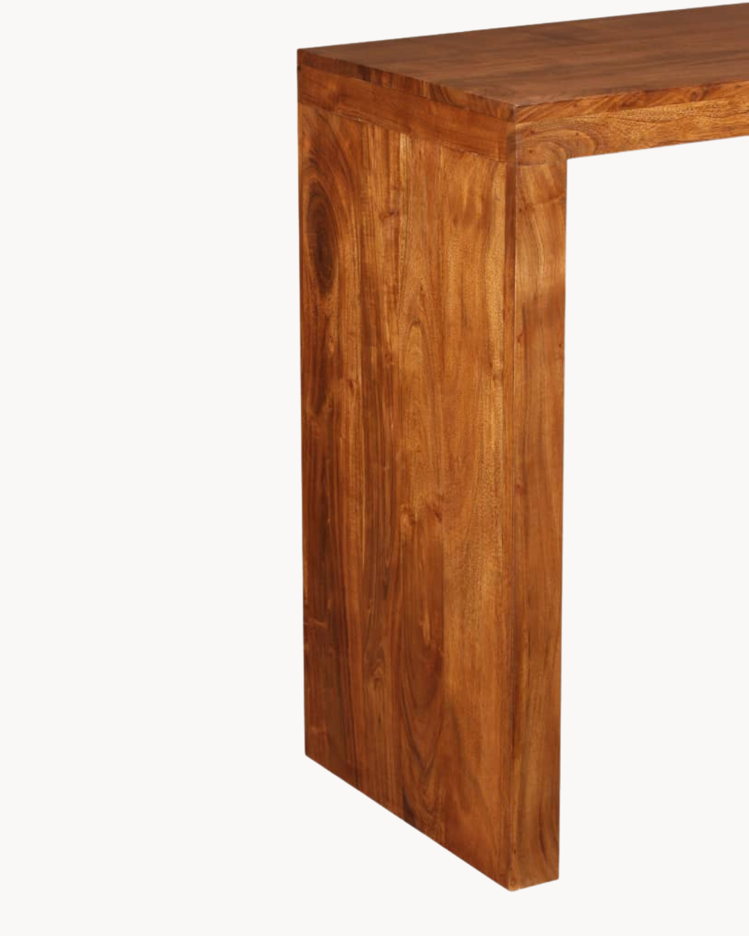 Minimal Κονσόλα από Μασίφ Ξύλο Ακακίας Μελί 110 cm - Image 5