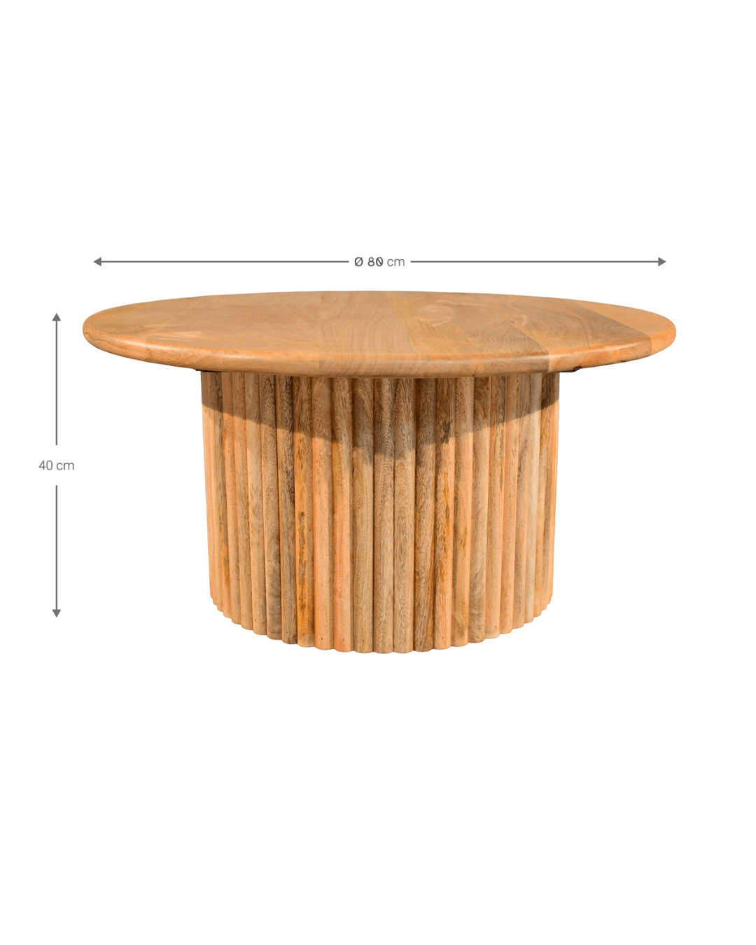 Τραπεζάκι Σαλονιού Wabi Sabi από Μασίφ Ξύλο Mango 80x80x40 cm - Image 5
