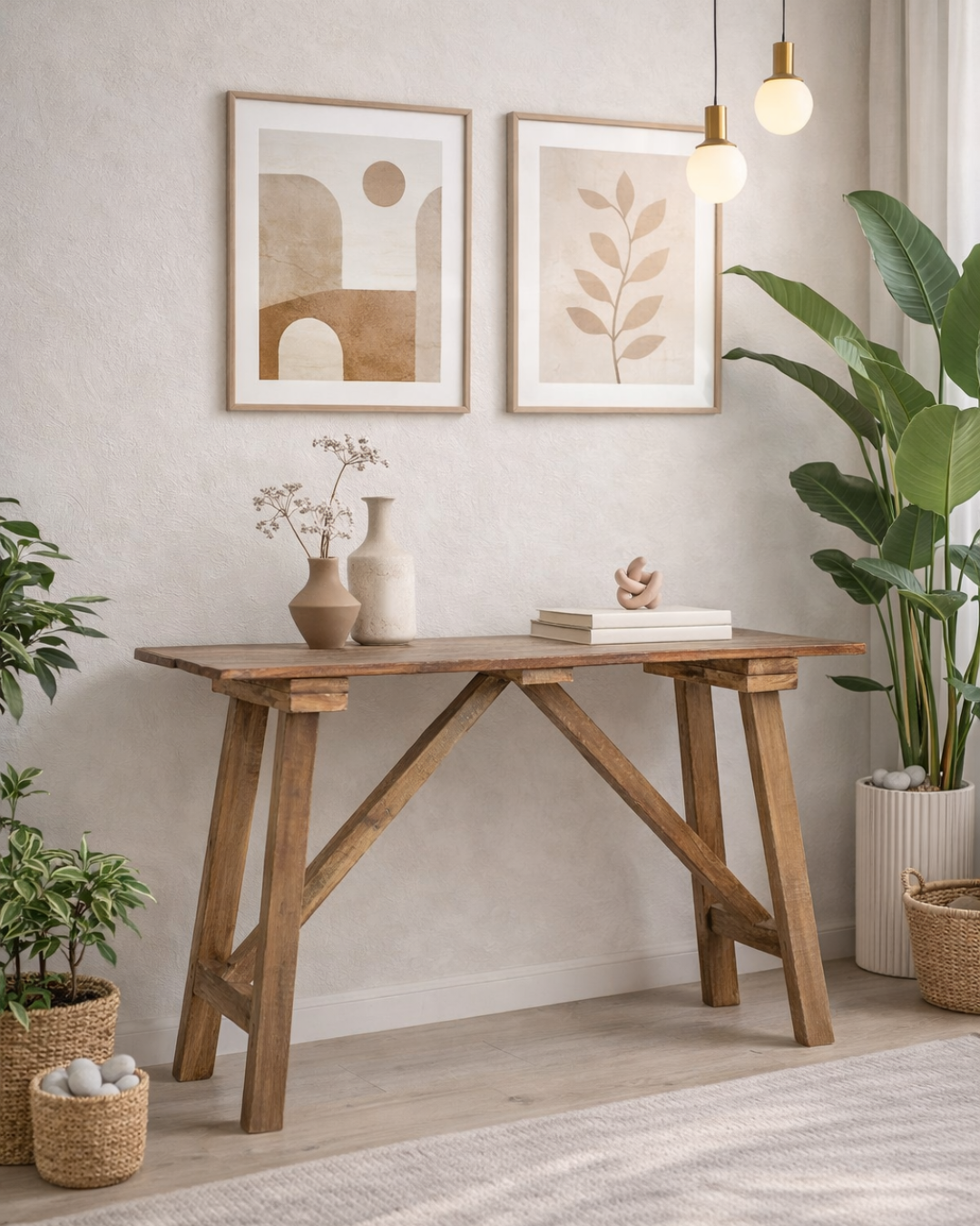 Antique Rustic Κονσόλα από Ανακυκλωμένο Μασίφ Ξύλο 130 cm - Image 2