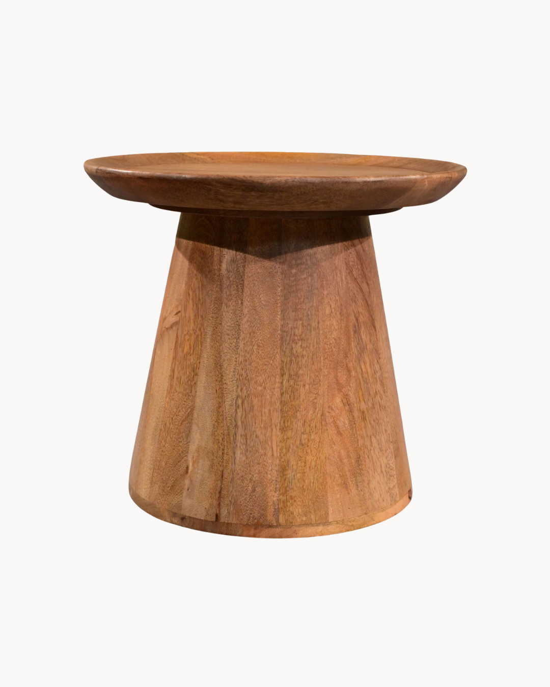 Modern Rustic Βοηθητικό Τραπεζάκι από Μασίφ Ξύλο Mango 45cm - Image 3