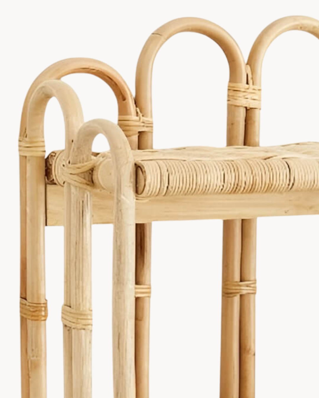Boho Natural Ράφι Τοίχου από Φυσικό Rattan 44cm - Image 4