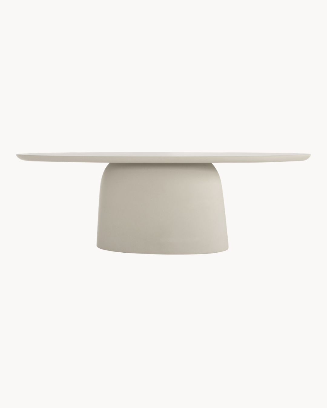 Contemporary Minimal Οβάλ Τραπέζι Τραπεζαρίας 240 cm Μπεζ - Image 4