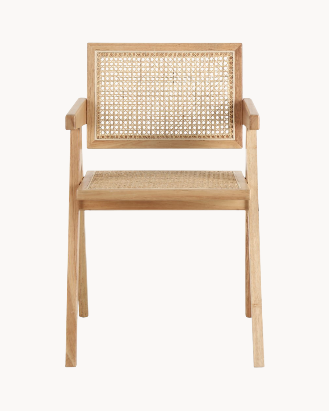 Boho Πολυθρόνα από Μασίφ Ξύλο & Φυσικό Rattan 51cm Φυσικό - Image 3