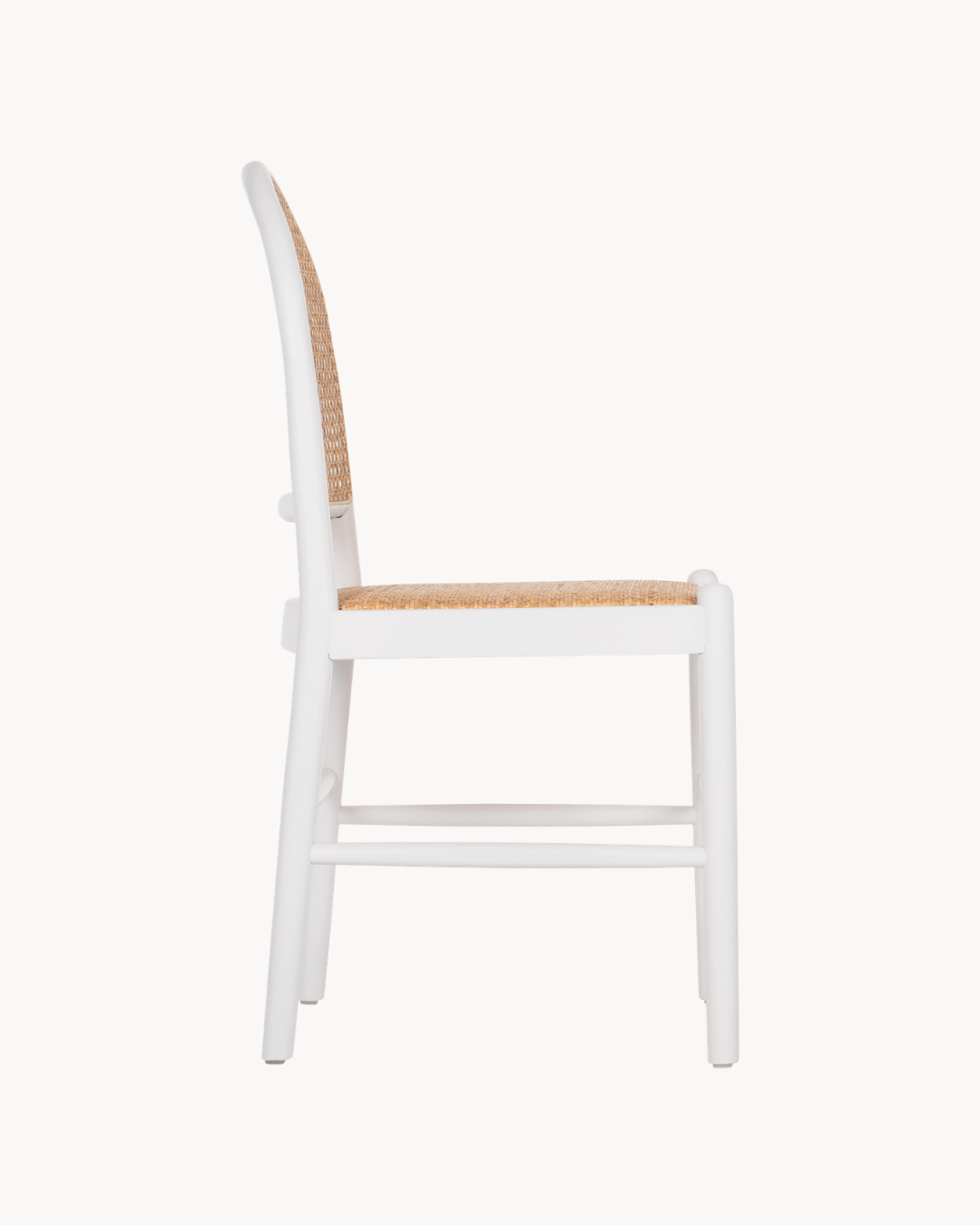 French Bistro Καρέκλα από Μασίφ Οξιά & Rattan 43cm Λευκό - Image 8