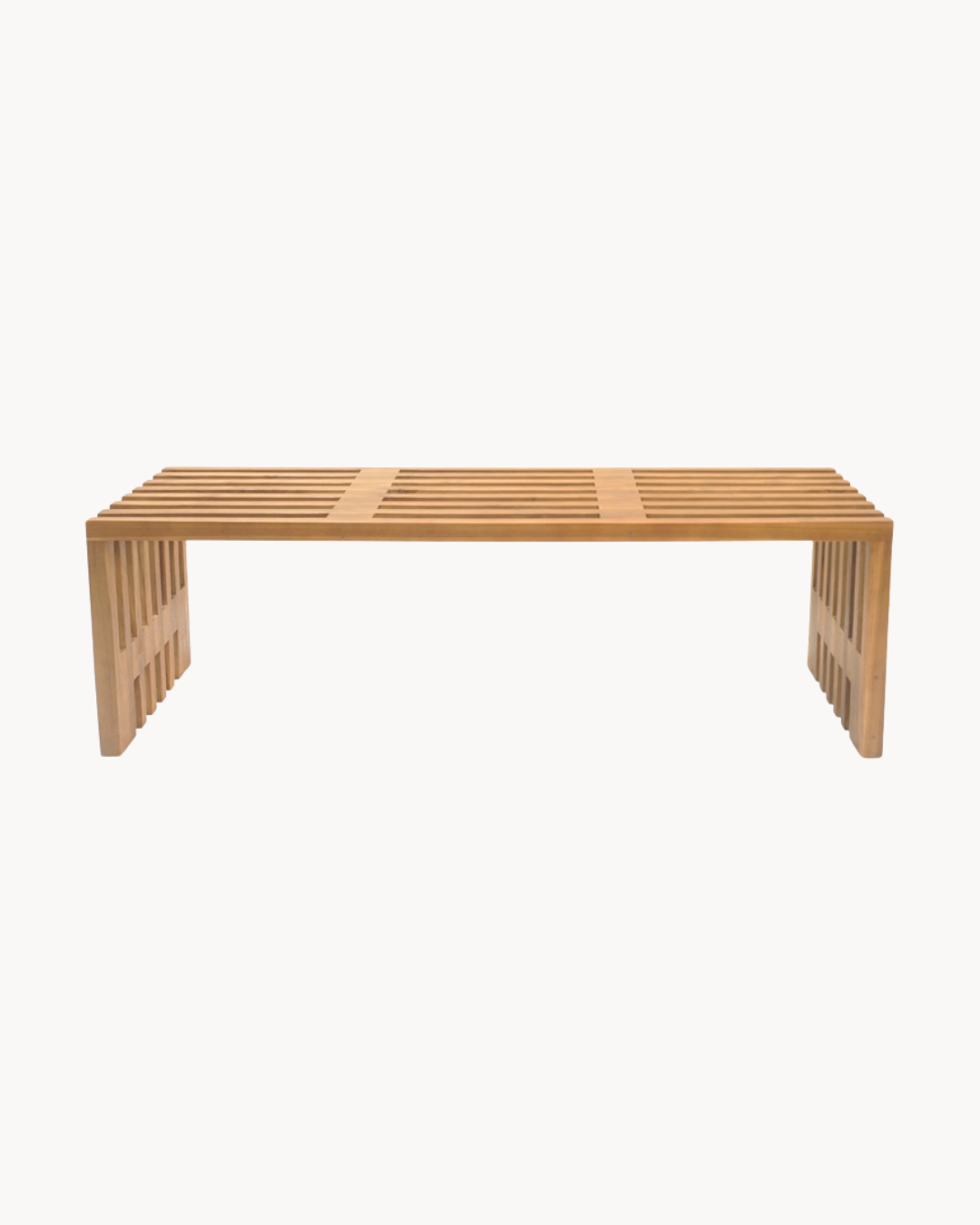 Japandi Organic Παγκάκι Μασίφ Ξύλο Teak 140cm Φυσικό - Image 3