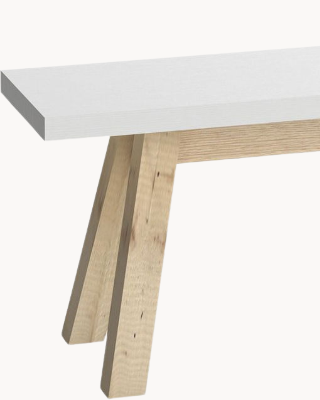 Modern Minimal Παγκάκι Laminate & Μασίφ Ξύλο 170cm Φυσικό - Image 3