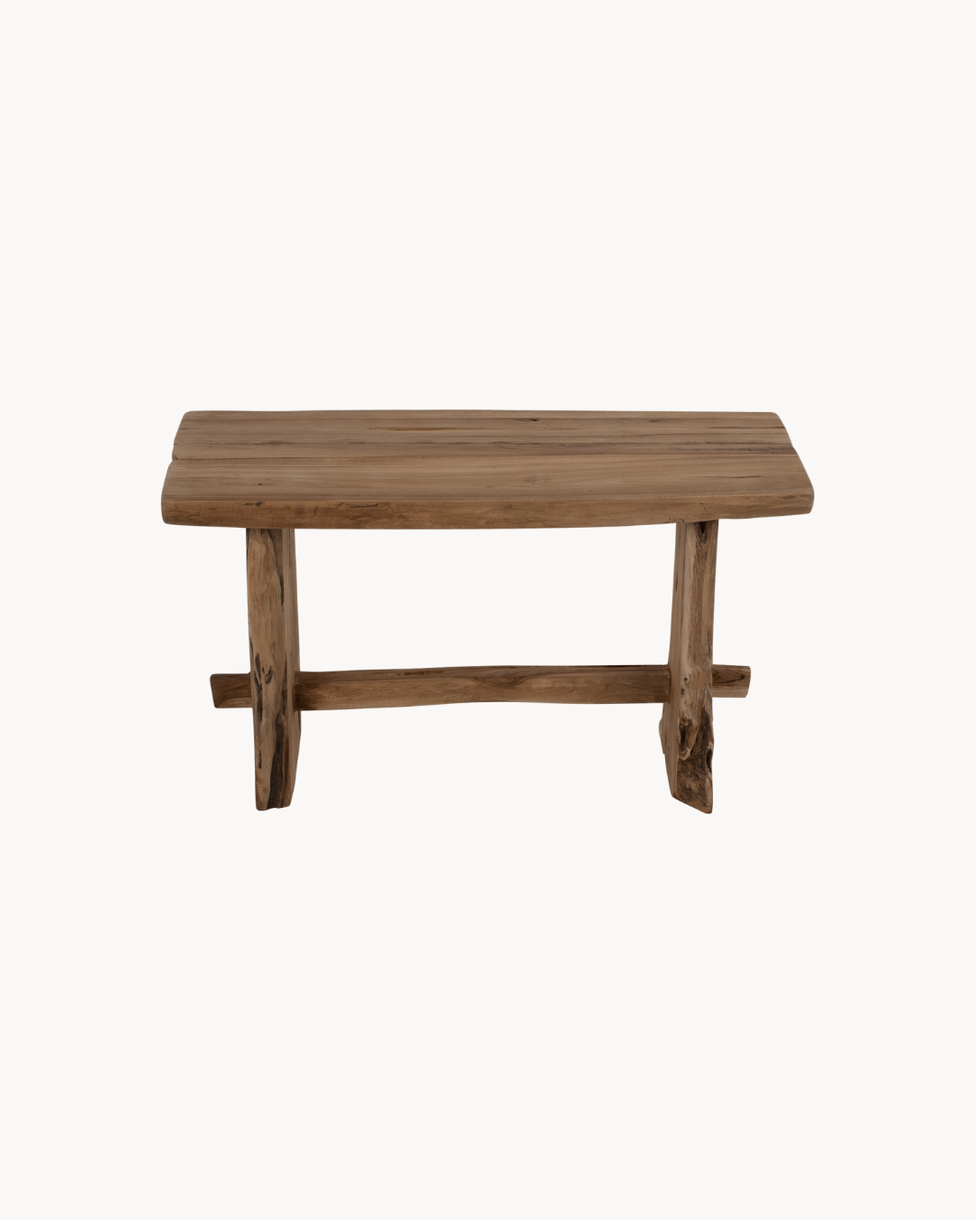 Rustic Organic Παγκάκι Μασίφ Ξύλο Teak 80cm Καφέ - Image 3