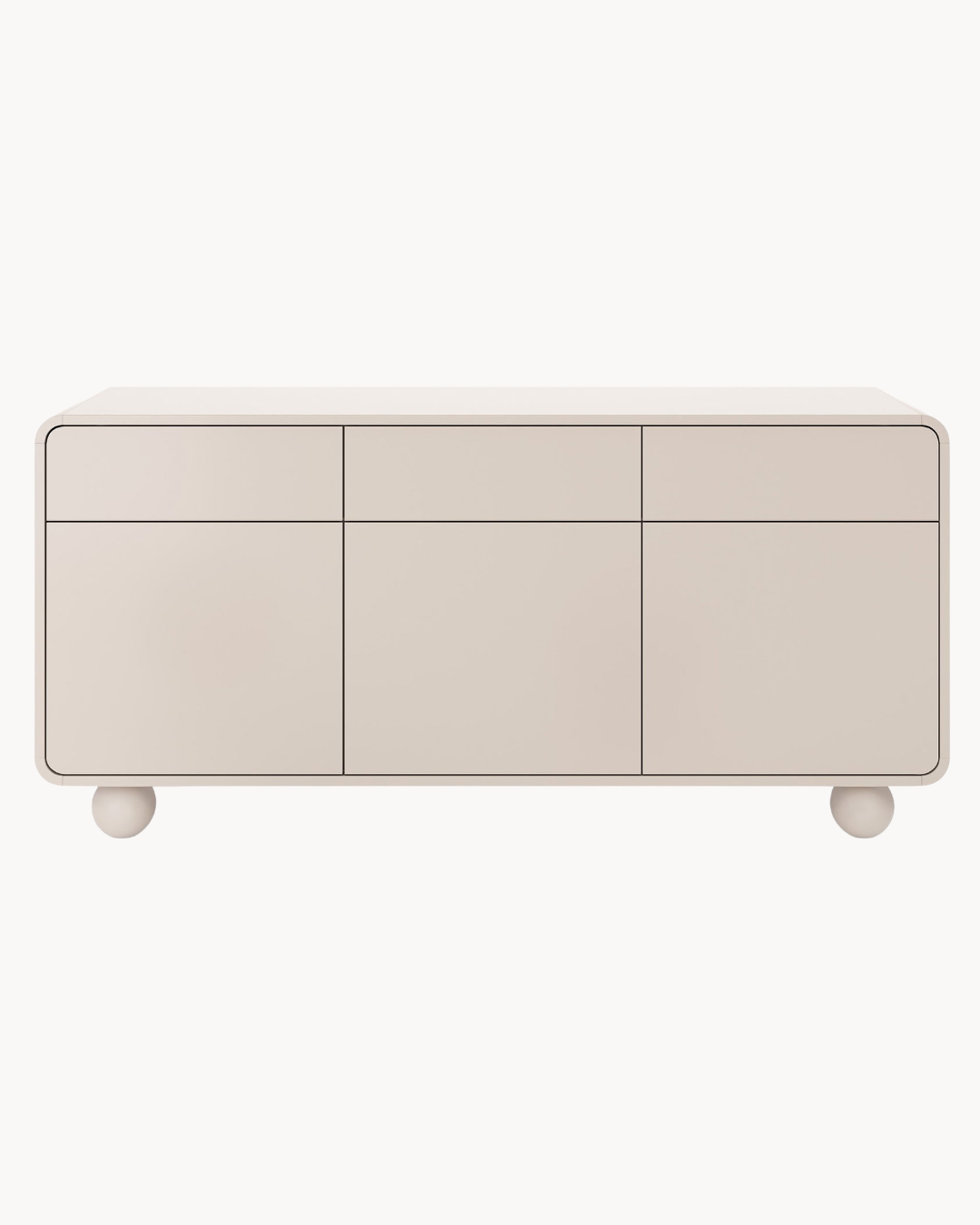 Modern Soft Μπουφές με Καμπύλες σε Minimal Design 160cm Κασμίρ χρώμα - Image 3