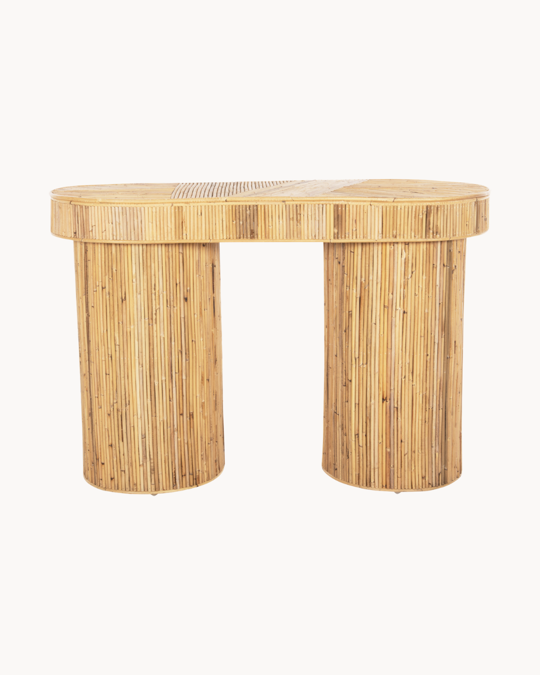 Bohemian Κονσόλα Οβάλ από Φυσικό Rattan 110 cm - Image 3