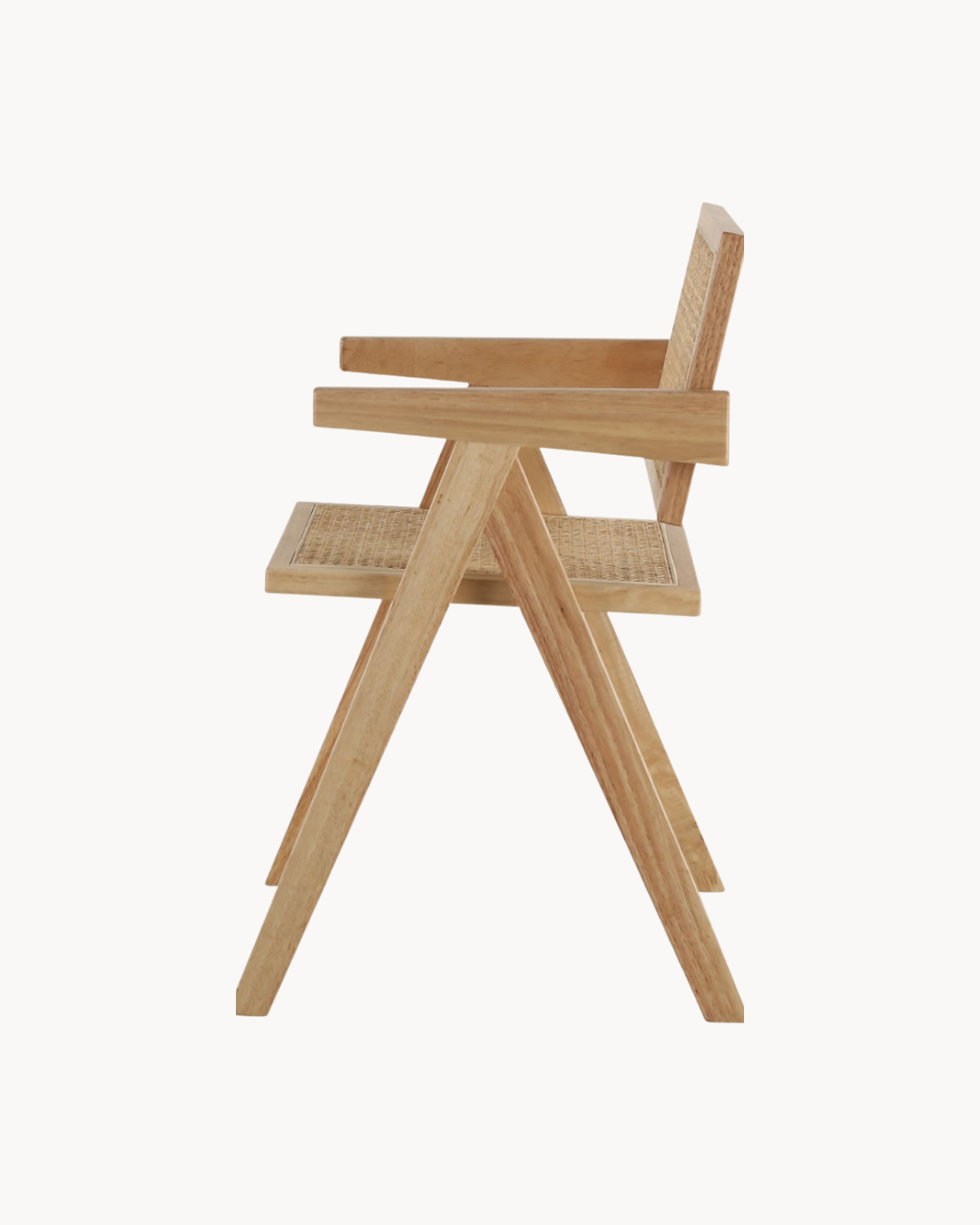 Boho Πολυθρόνα από Μασίφ Ξύλο & Φυσικό Rattan 51cm Φυσικό - Image 4