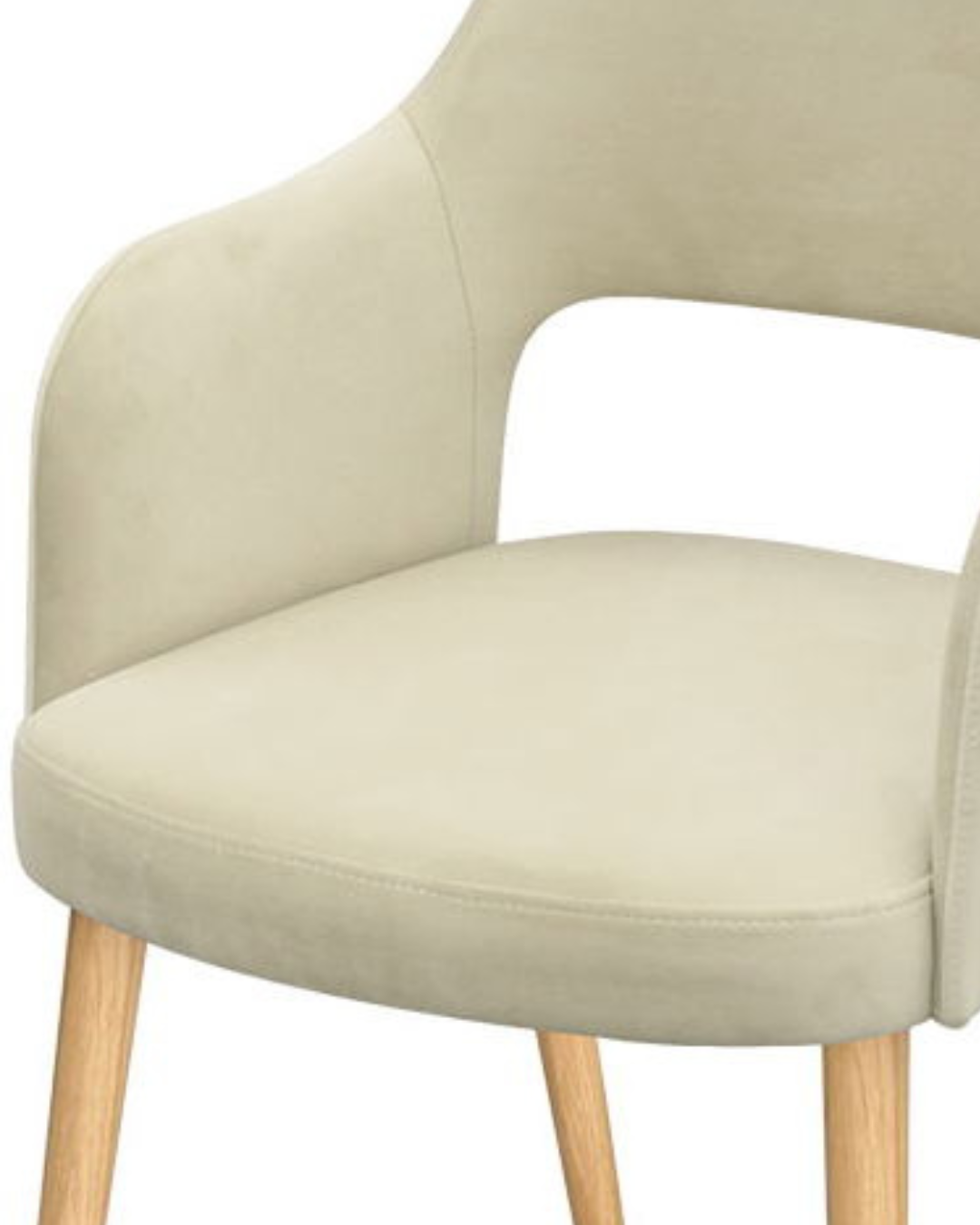 Modern Καρέκλα με Υφασμάτινο Κάθισμα 56cm Μπεζ - Image 4