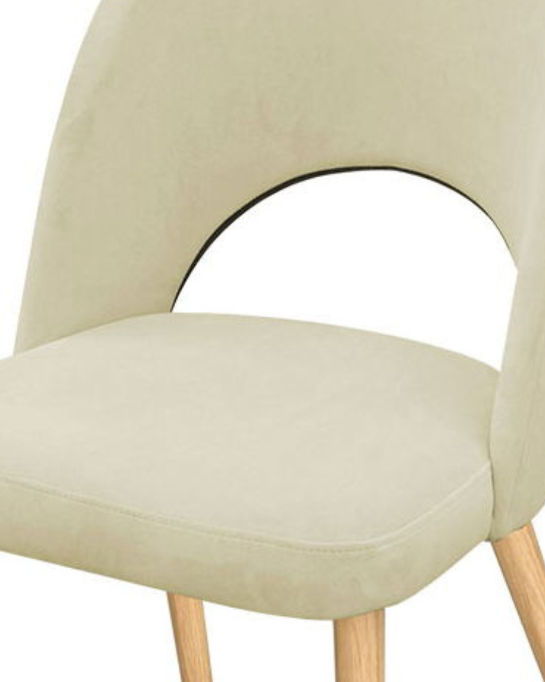 Modern Καρέκλα με Υφασμάτινο Κάθισμα 50cm Μπεζ - Image 3