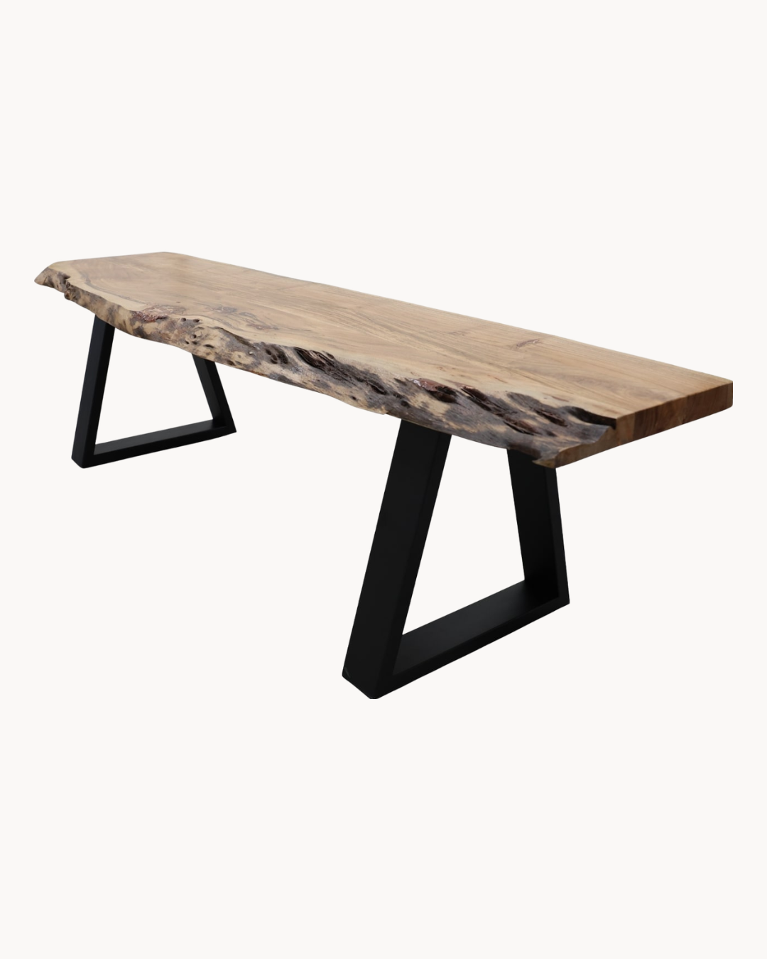 Industrial Παγκάκι Μασίφ Ξύλο Ακακίας & Μέταλλο 160cm Φυσικό - Image 4